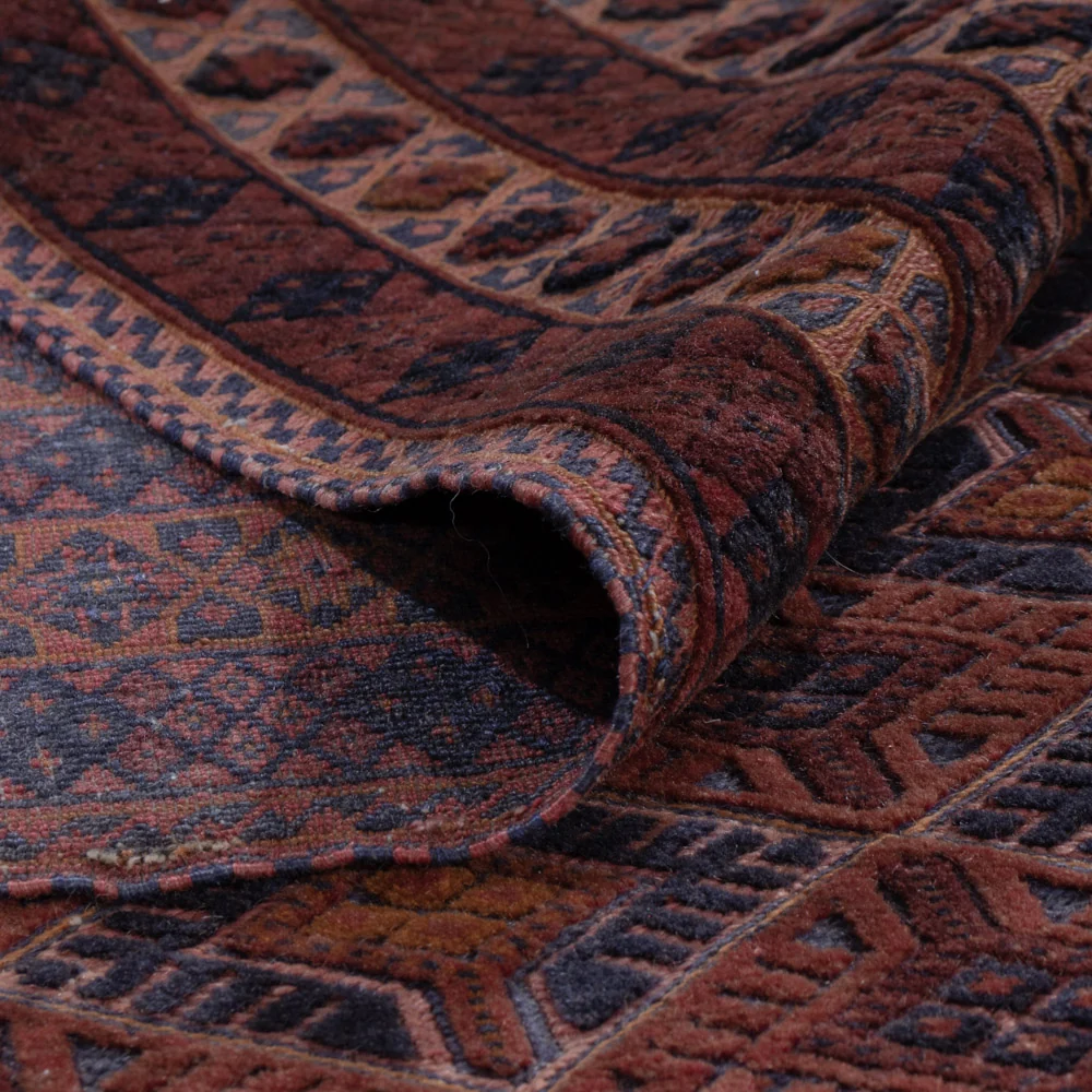 Kelimteppe - Orientalsk - 194 x 148 cm - mørk rød