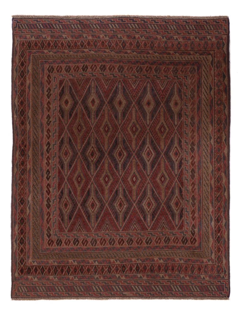 Kelimteppe - Orientalsk - 194 x 150 cm - mørk beige