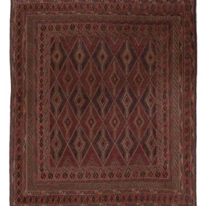 Kelimteppe - Orientalsk - 194 x 150 cm - mørk beige