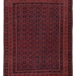 Kelimteppe - Orientalsk - 194 x 152 cm - mørk rød