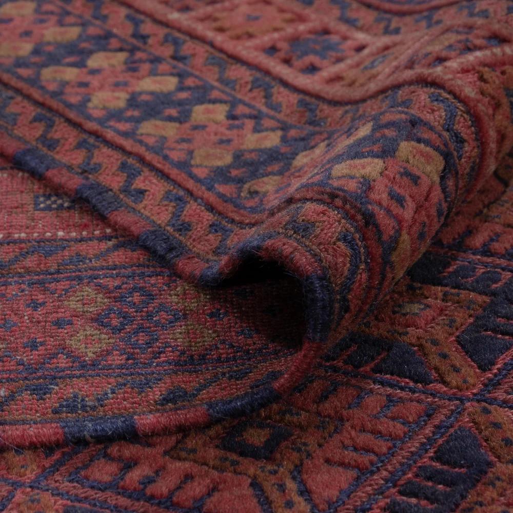 Kelimteppe - Orientalsk - 194 x 152 cm - mørk rød