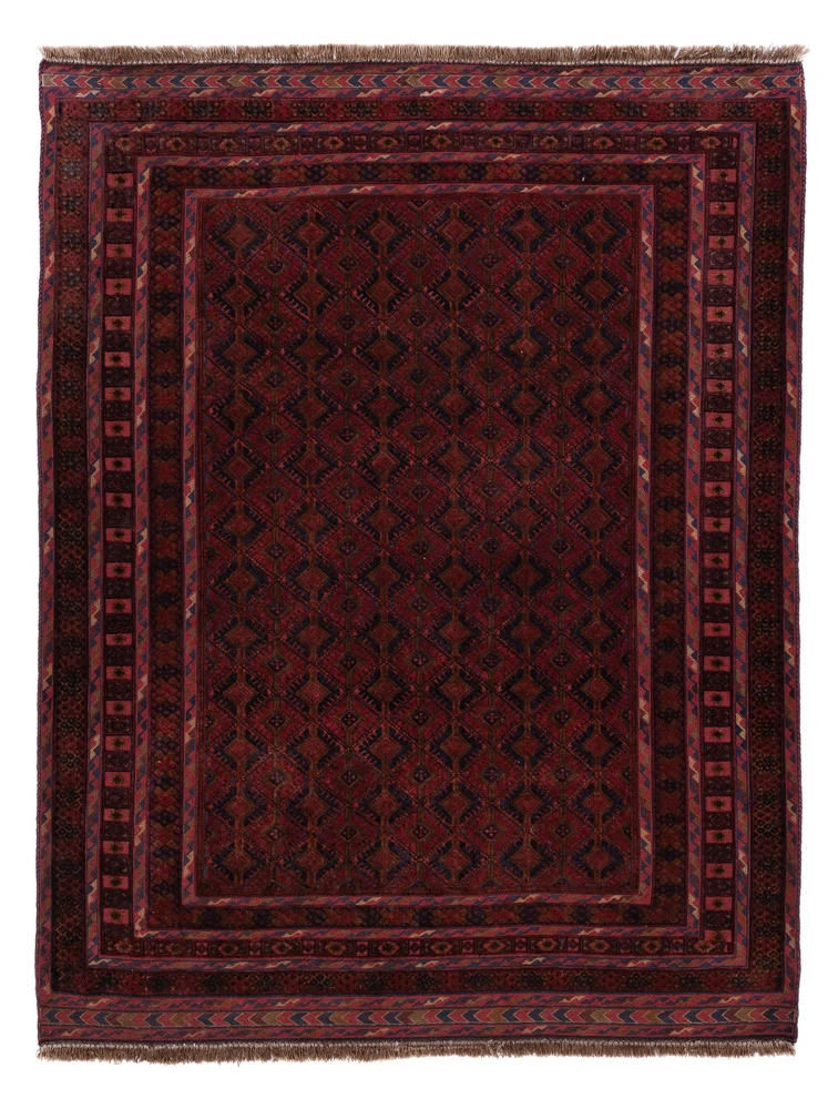 Kelimteppe - Orientalsk - 194 x 152 cm - mørk rød
