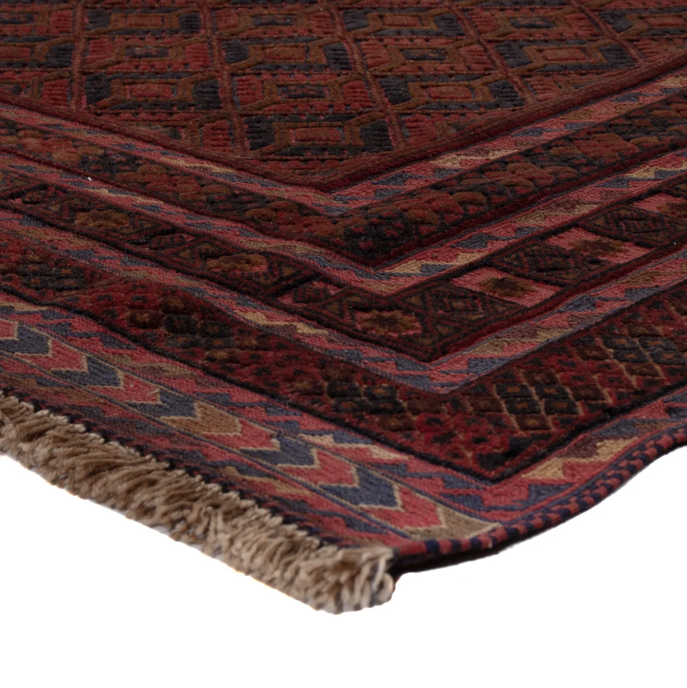 Kelimteppe - Orientalsk - 194 x 152 cm - mørk rød