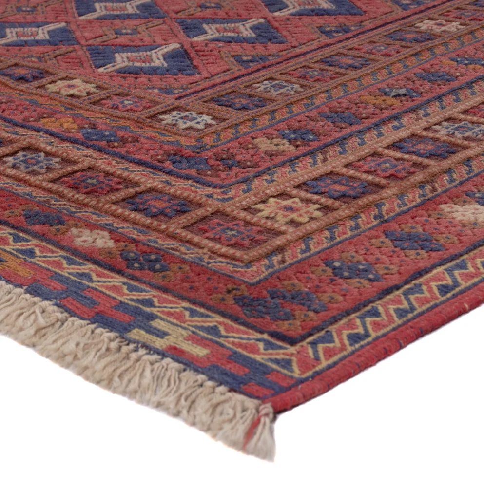 Kelimteppe - Orientalsk - 194 x 156 cm - mørk rød