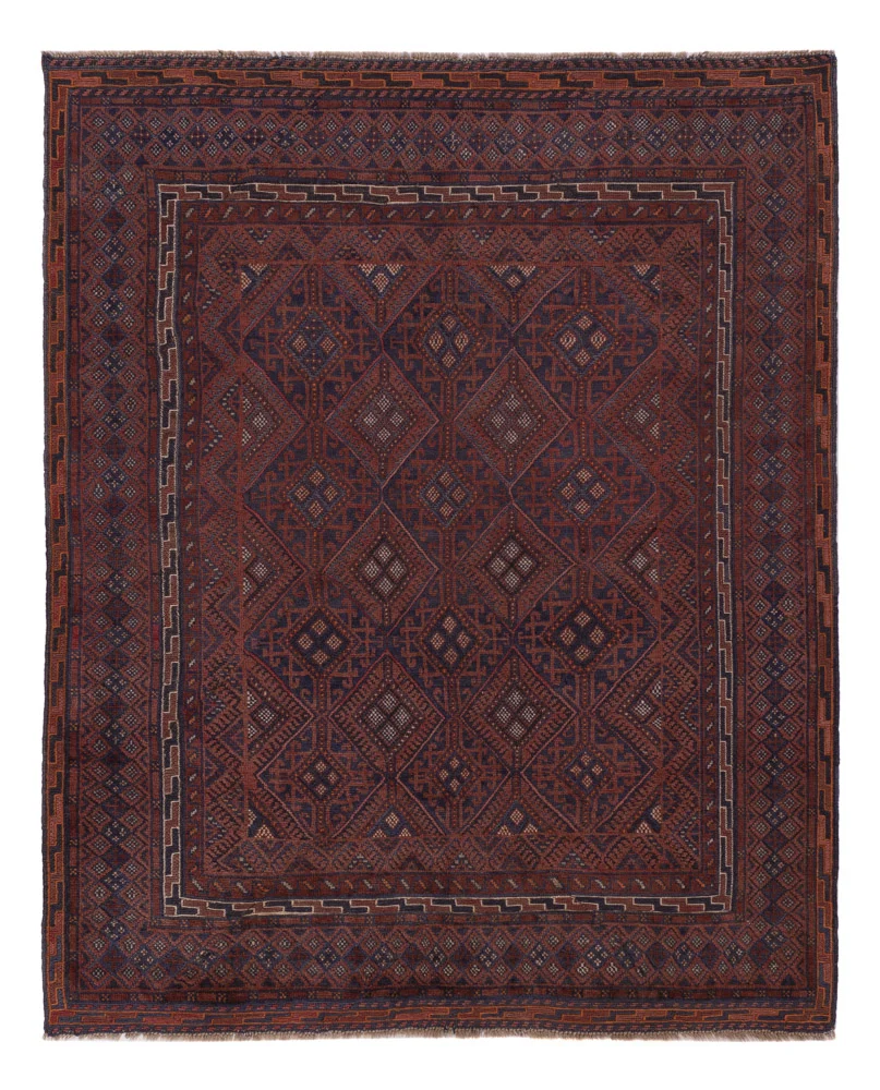 Kelimteppe - Orientalsk - 194 x 158 cm - mørk beige