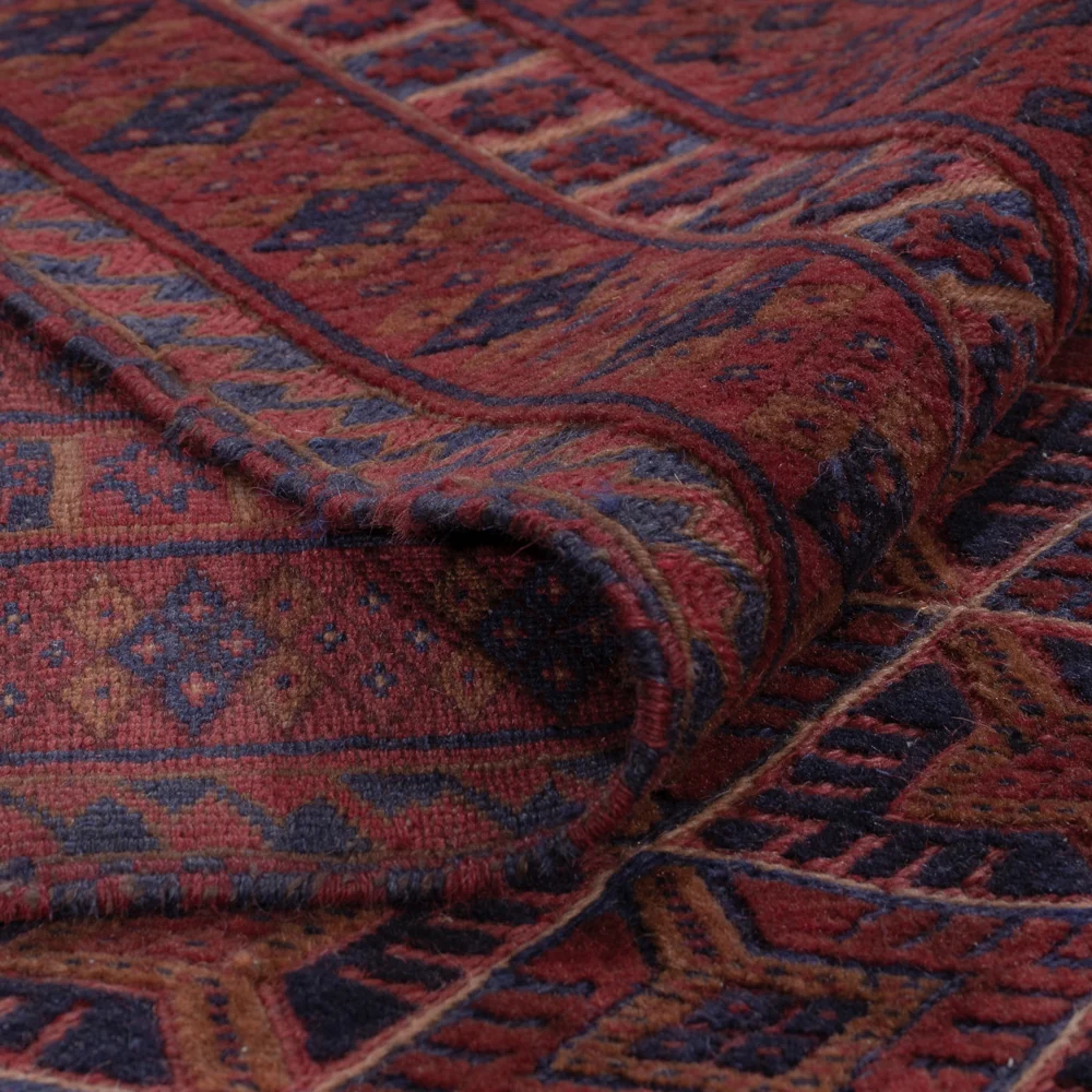 Kelimteppe - Orientalsk - 194 x 160 cm - mørk rød