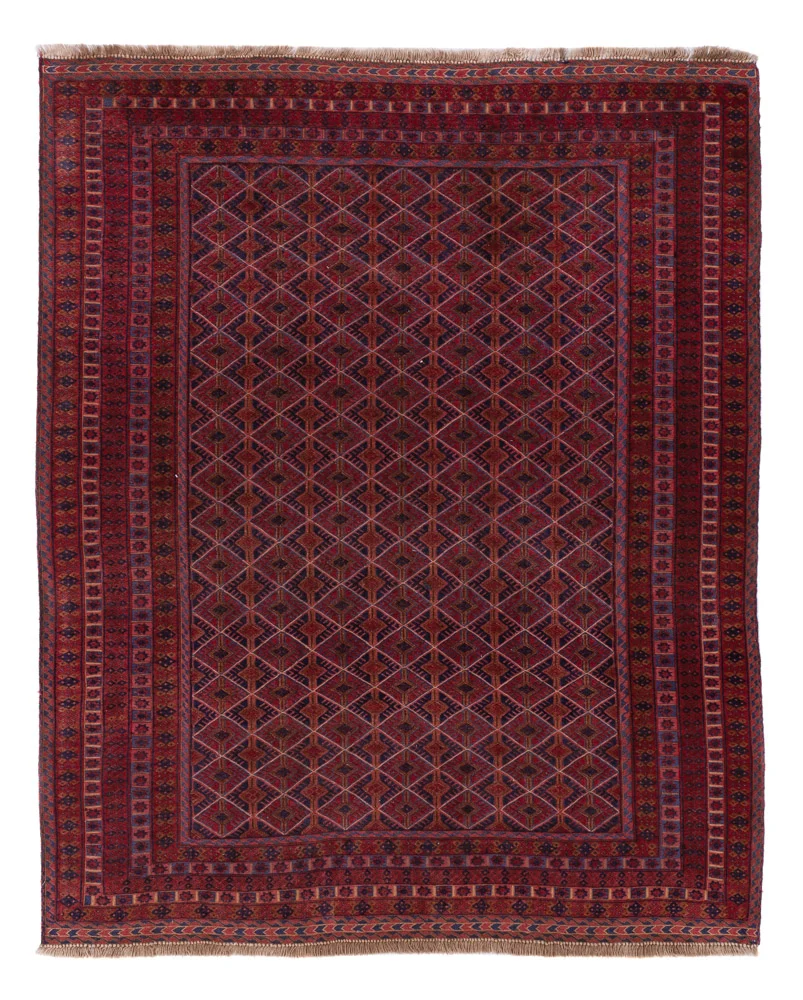 Kelimteppe - Orientalsk - 194 x 160 cm - mørk rød