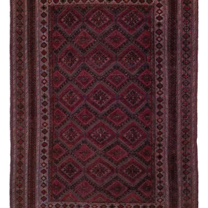 Kelimteppe - Orientalsk - 195 x 145 cm - mørk rød
