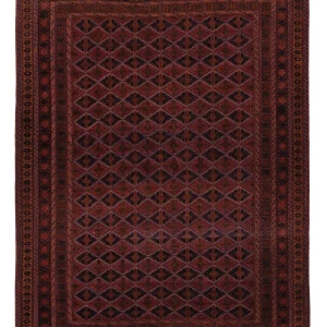 Kelimteppe - Orientalsk - 195 x 145 cm - mørk rød