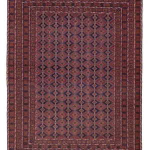 Kelimteppe - Orientalsk - 195 x 147 cm - mørk rød
