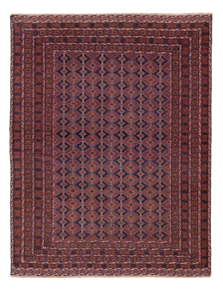 Kelimteppe - Orientalsk - 195 x 147 cm - mørk rød