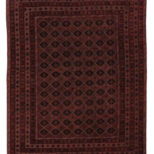 Kelimteppe - Orientalsk - 195 x 148 cm - mørk rød