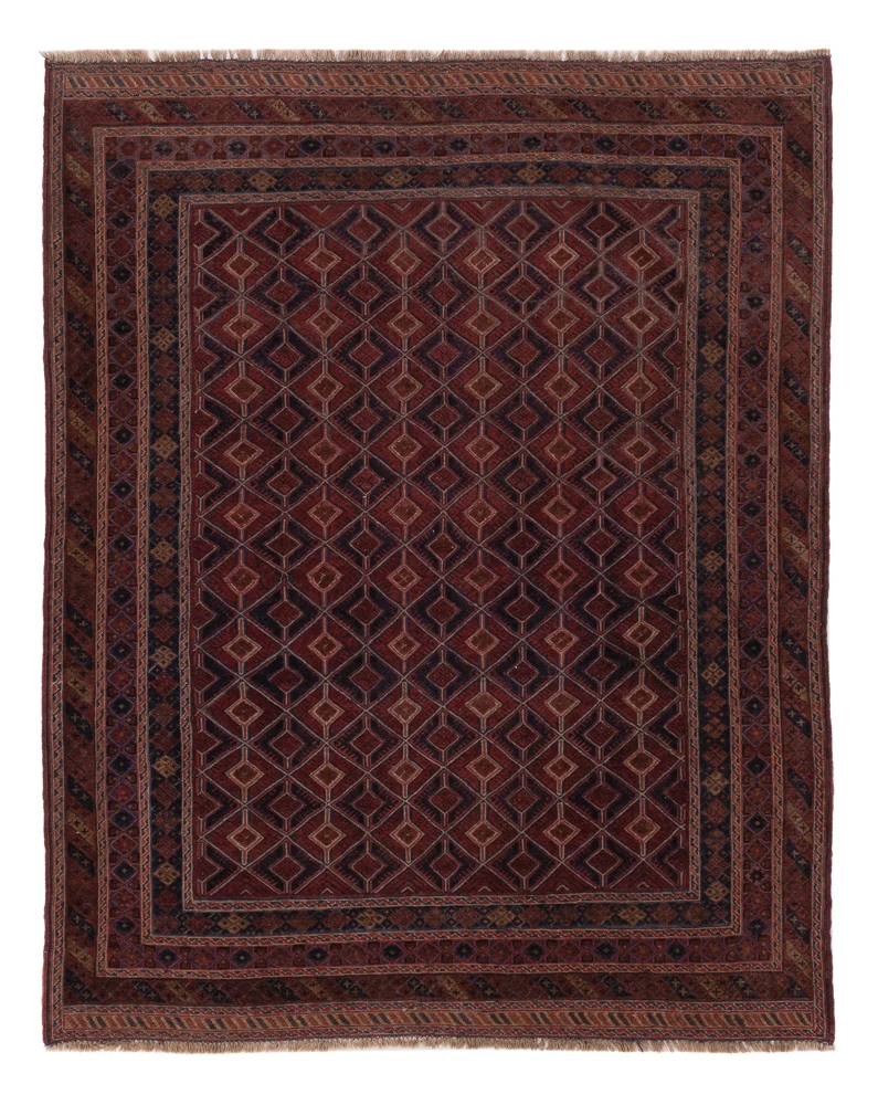Kelimteppe - Orientalsk - 195 x 152 cm - mørk beige