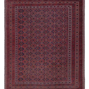Kelimteppe - Orientalsk - 195 x 159 cm - mørk rød