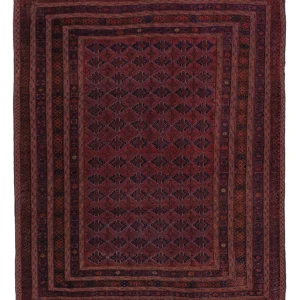 Kelimteppe - Orientalsk - 195 x 160 cm - mørk rød
