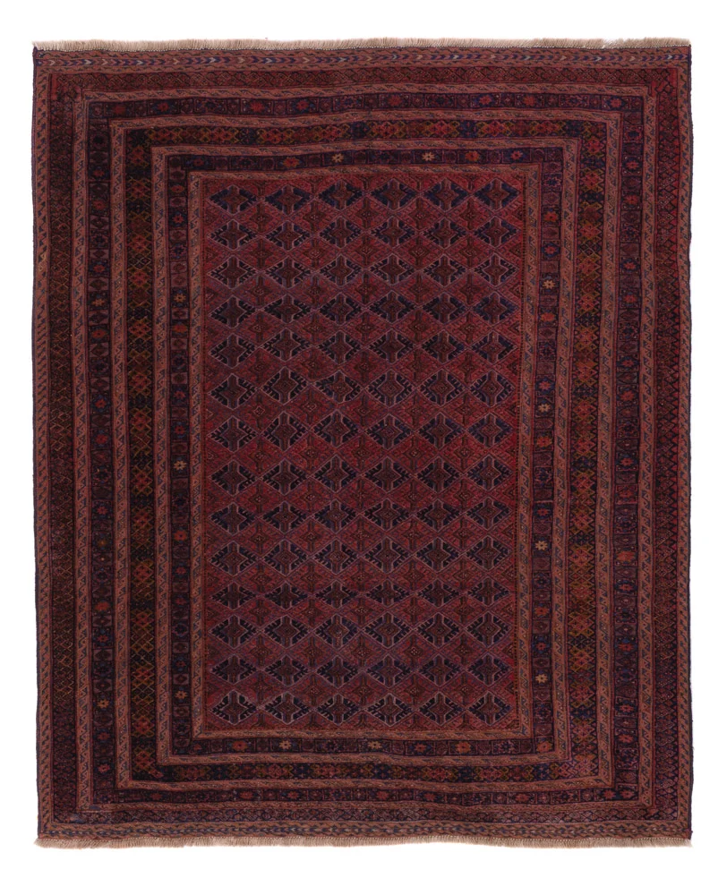 Kelimteppe - Orientalsk - 195 x 160 cm - mørk rød