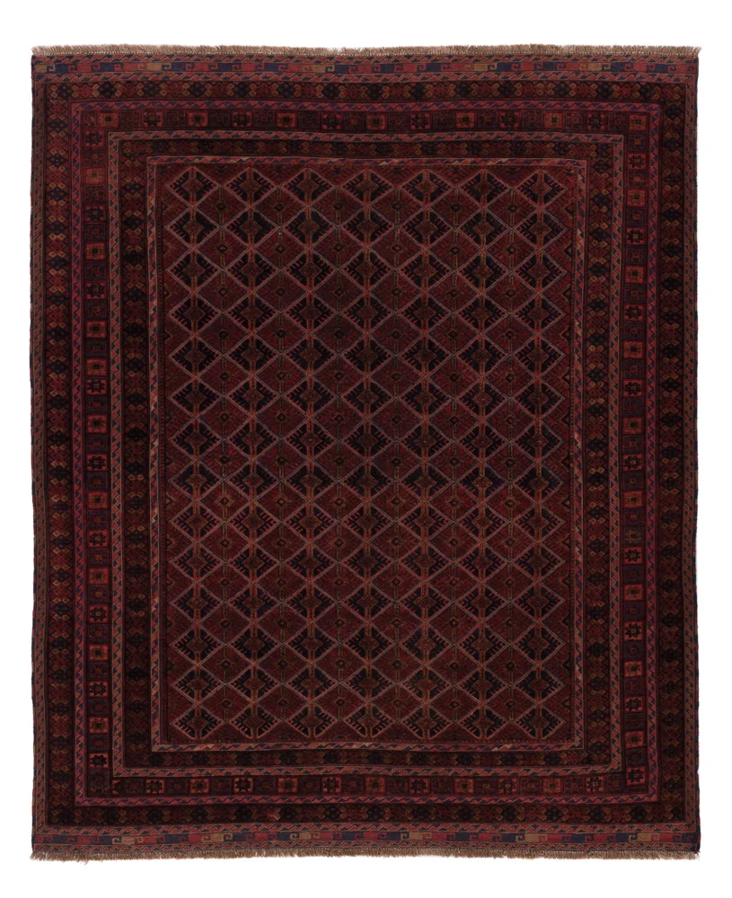 Kelimteppe - Orientalsk - 195 x 164 cm - mørk rød