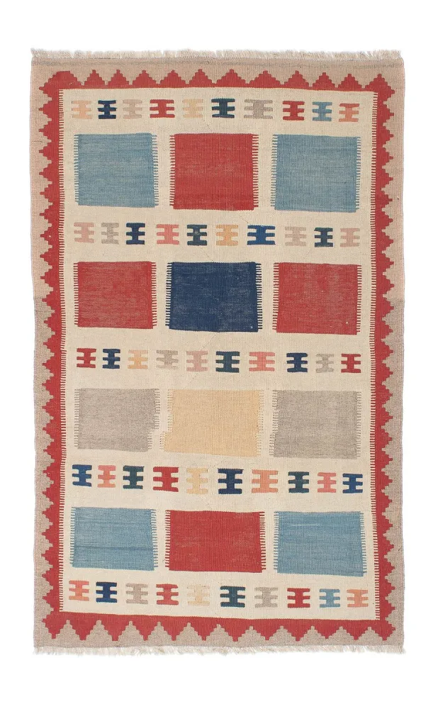 Kelimteppe - Orientalsk - 196 x 120 cm - beige