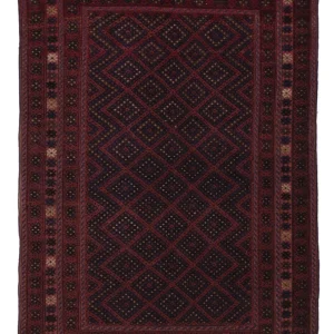 Kelimteppe - Orientalsk - 196 x 136 cm - mørk rød
