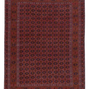 Kelimteppe - Orientalsk - 196 x 144 cm - mørk rød