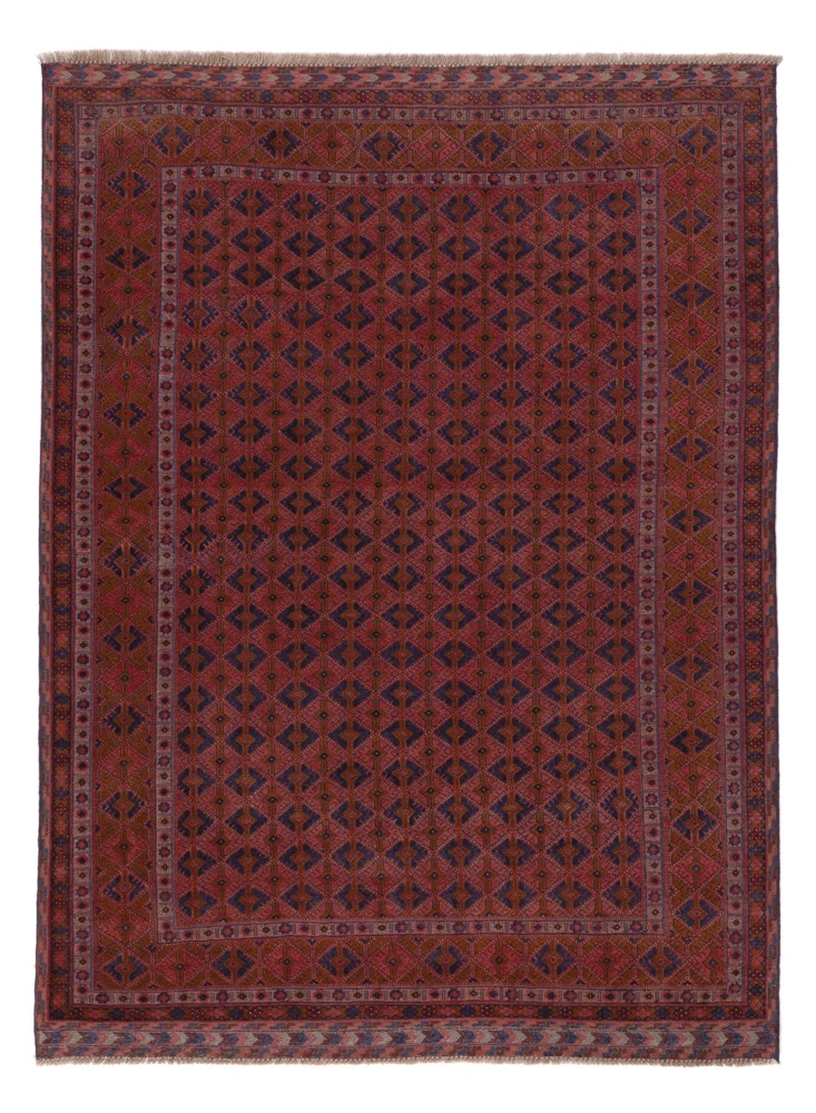 Kelimteppe - Orientalsk - 196 x 144 cm - mørk rød