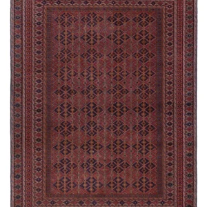 Kelimteppe - Orientalsk - 196 x 148 cm - mørk rød