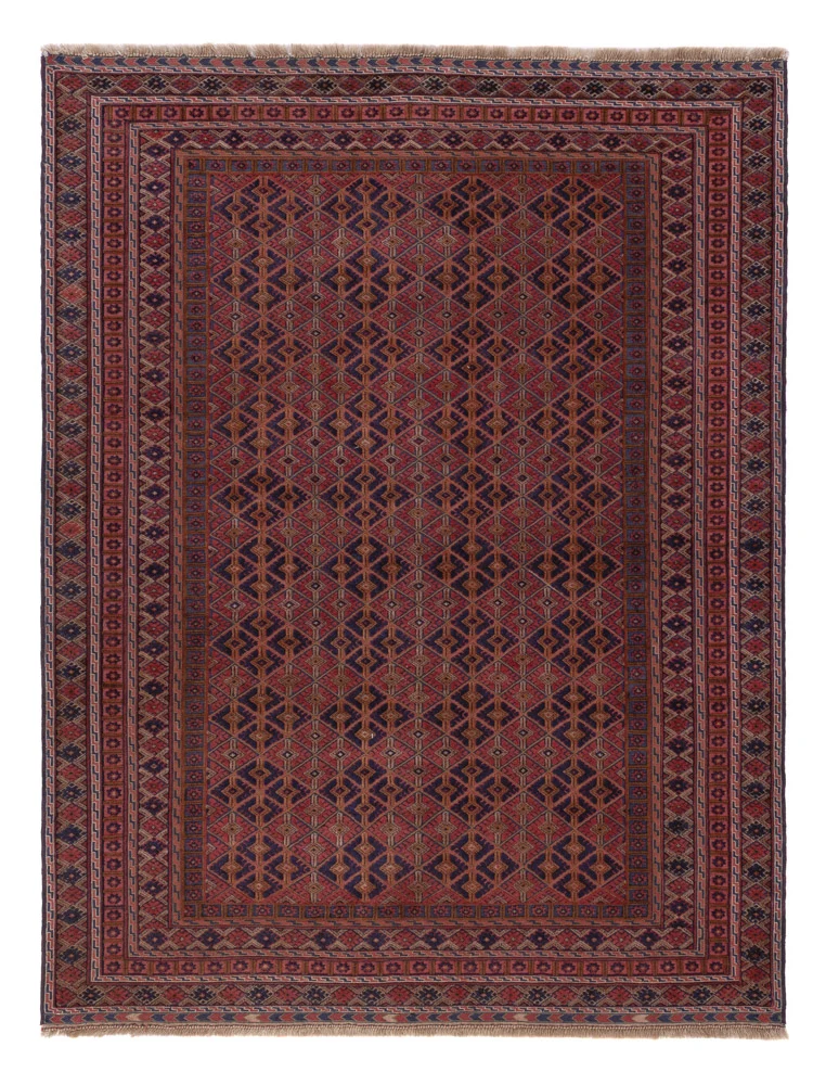 Kelimteppe - Orientalsk - 196 x 148 cm - mørk rød