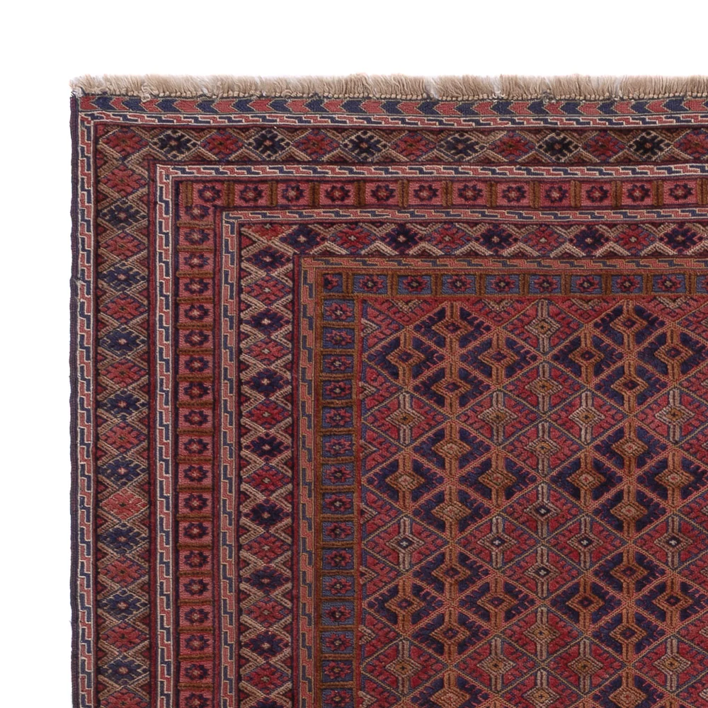Kelimteppe - Orientalsk - 196 x 148 cm - mørk rød
