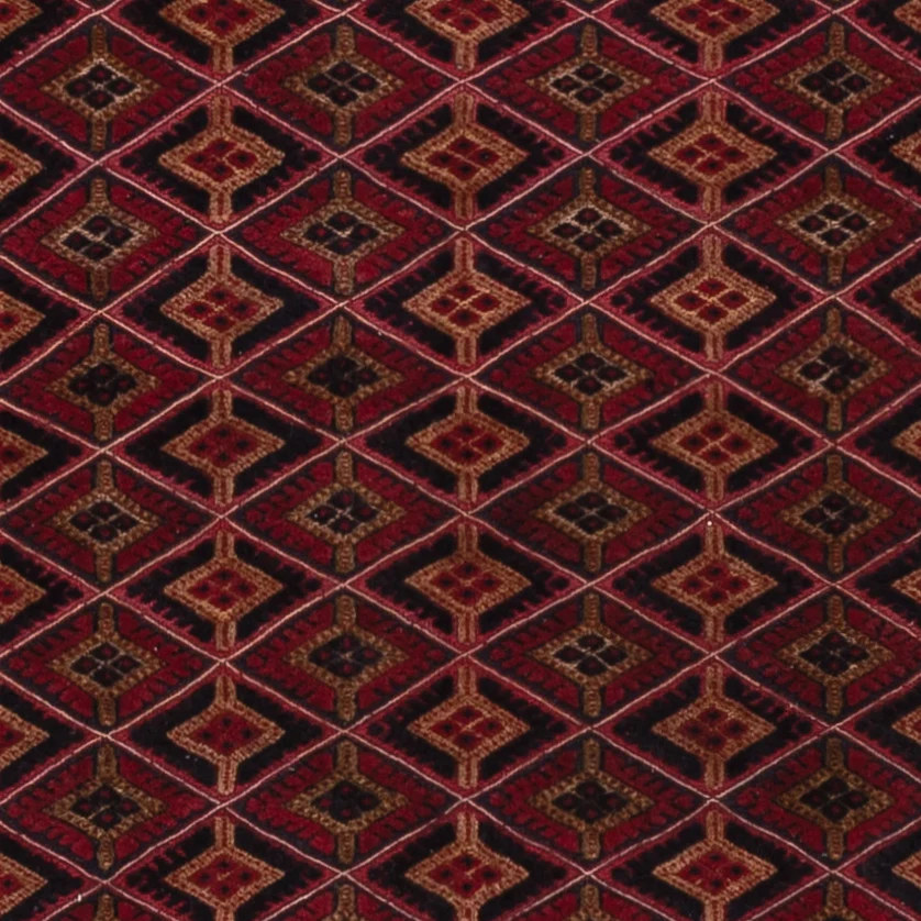Kelimteppe - Orientalsk - 196 x 156 cm - mørk rød