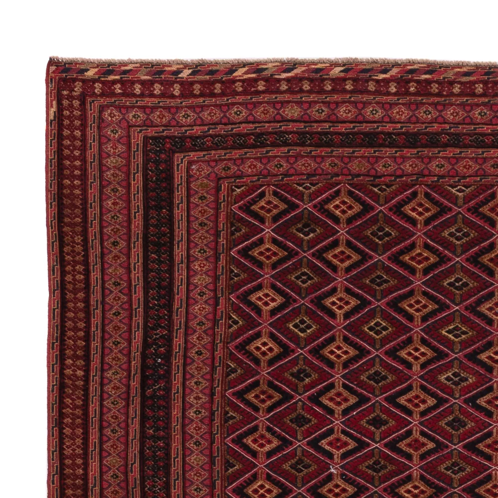 Kelimteppe - Orientalsk - 196 x 156 cm - mørk rød