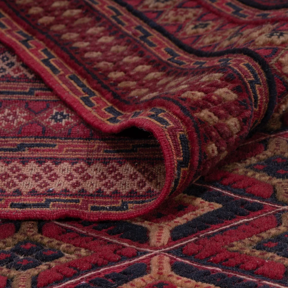 Kelimteppe - Orientalsk - 196 x 156 cm - mørk rød