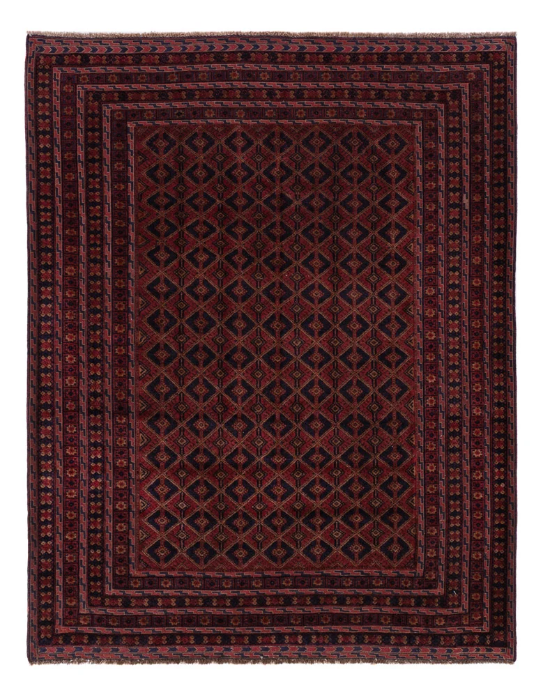 Kelimteppe - Orientalsk - 196 x 156 cm - mørk rød