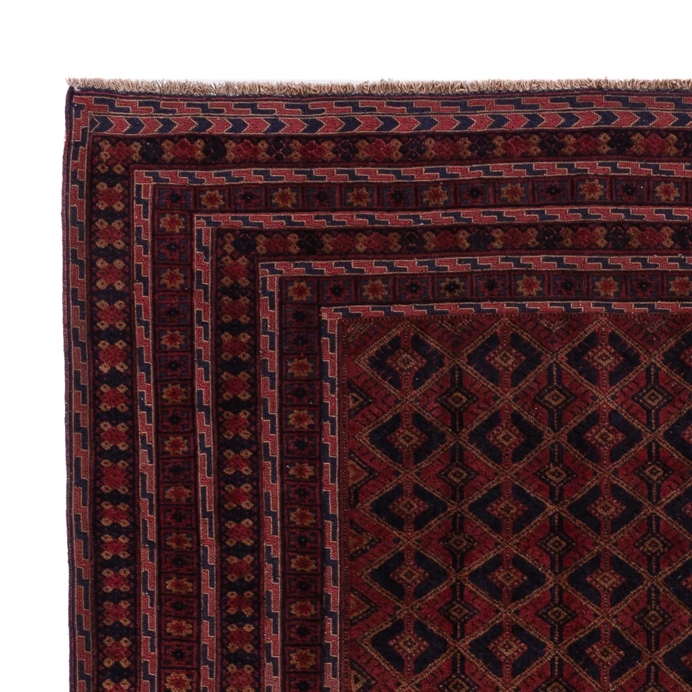 Kelimteppe - Orientalsk - 196 x 156 cm - mørk rød