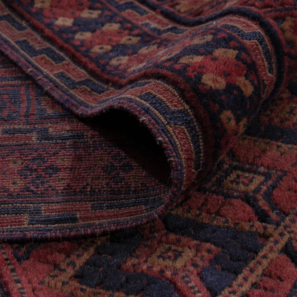 Kelimteppe - Orientalsk - 196 x 156 cm - mørk rød