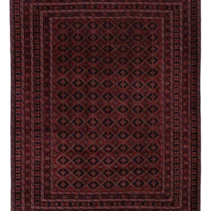Kelimteppe - Orientalsk - 196 x 156 cm - mørk rød