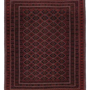 Kelimteppe - Orientalsk - 196 x 156 cm - mørk rød