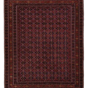 Kelimteppe - Orientalsk - 196 x 159 cm - mørk rød