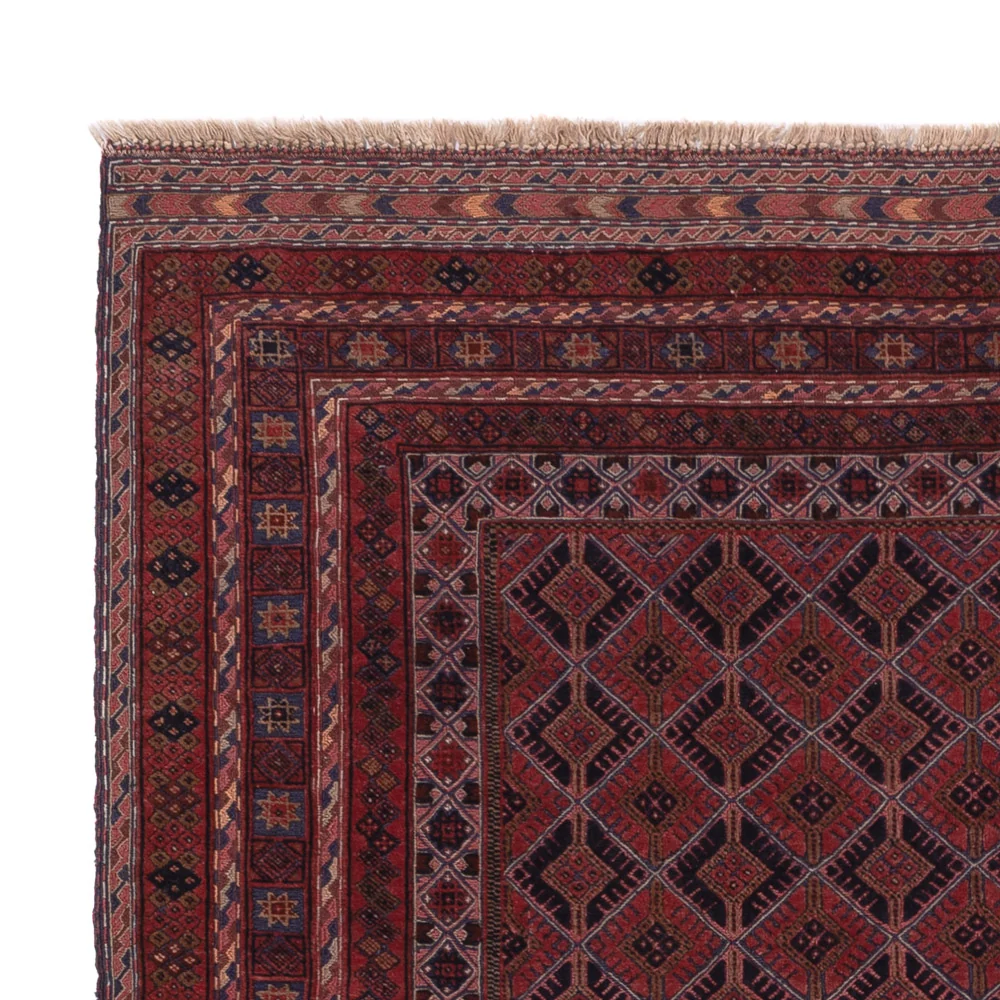Kelimteppe - Orientalsk - 196 x 159 cm - mørk rød