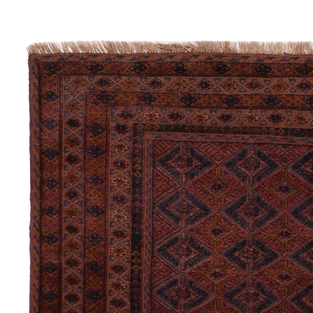 Kelimteppe - Orientalsk - 196 x 161 cm - mørk rød