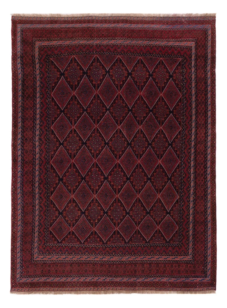 Kelimteppe - Orientalsk - 197 x 146 cm - mørk rød