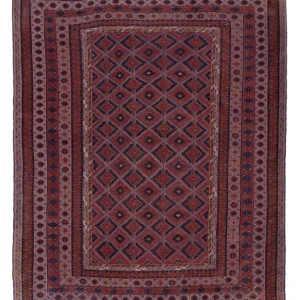 Kelimteppe - Orientalsk - 197 x 156 cm - mørk rød