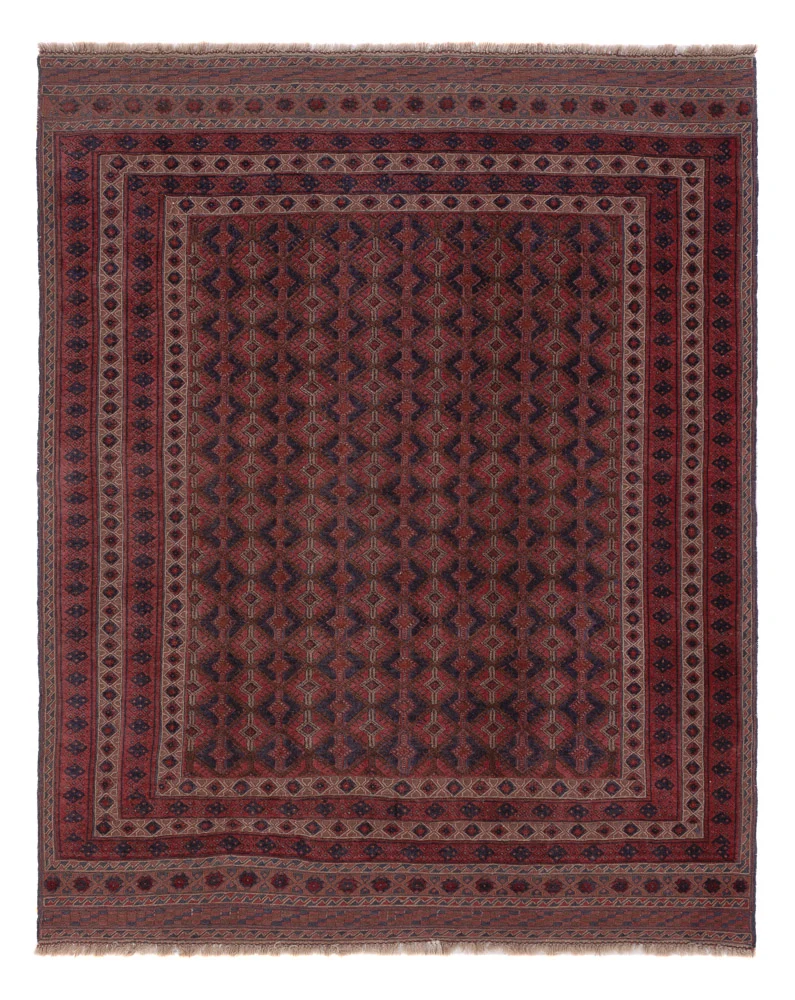 Kelimteppe - Orientalsk - 197 x 164 cm - mørk rød