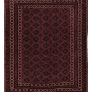 Kelimteppe - Orientalsk - 197 x 165 cm - mørk rød