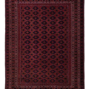 Kelimteppe - Orientalsk - 198 x 153 cm - mørk rød