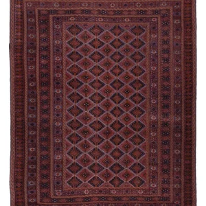 Kelimteppe - Orientalsk - 198 x 155 cm - mørk rød
