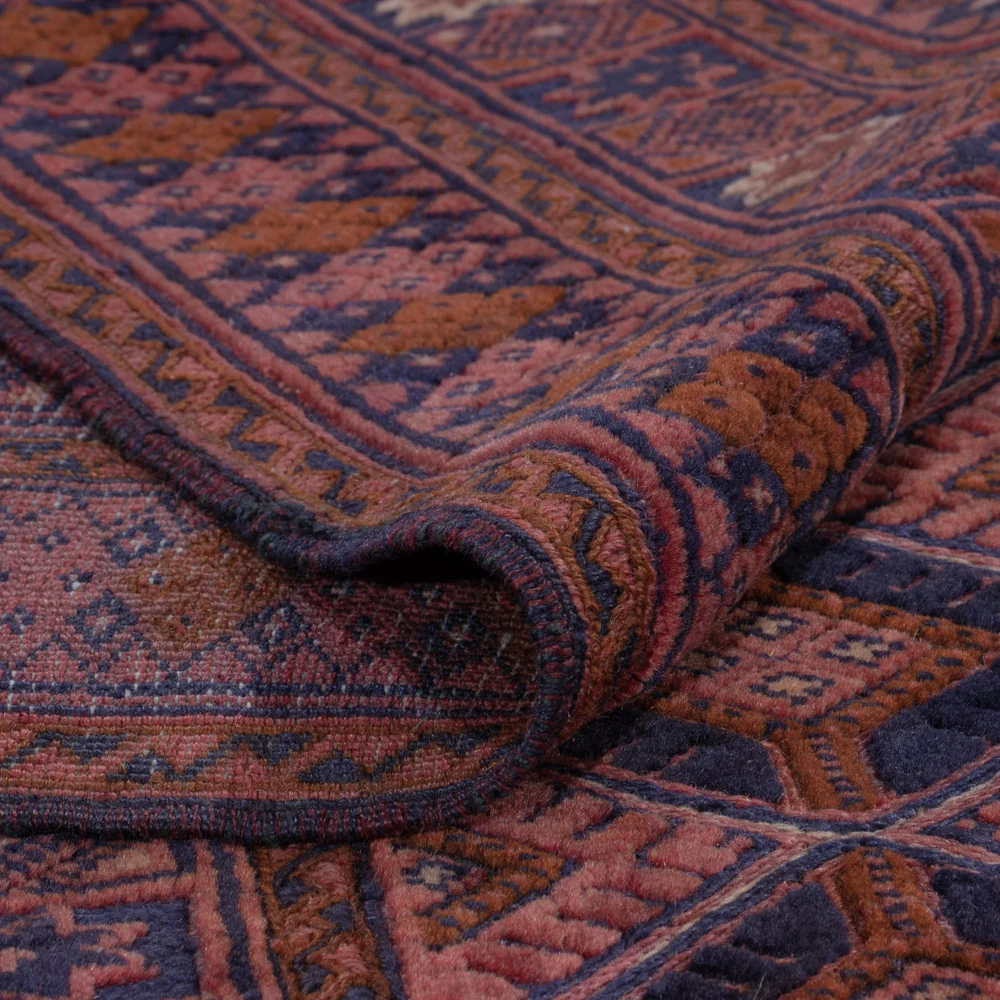 Kelimteppe - Orientalsk - 198 x 155 cm - mørk rød