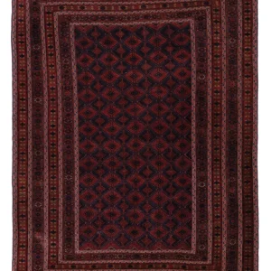 Kelimteppe - Orientalsk - 198 x 155 cm - mørk rød