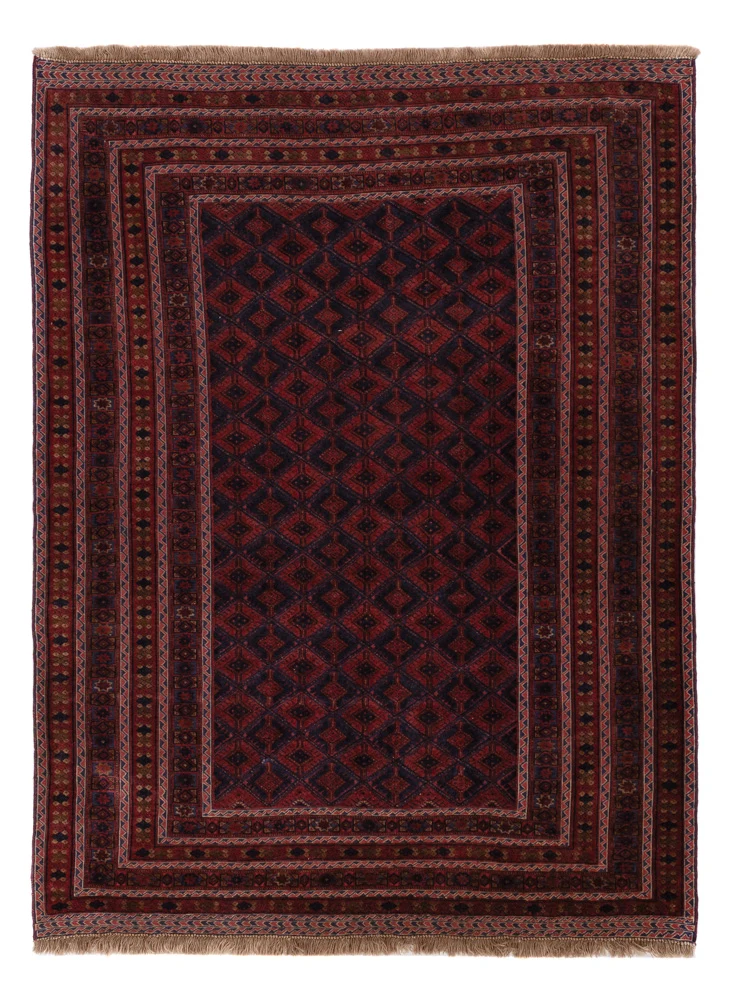 Kelimteppe - Orientalsk - 198 x 155 cm - mørk rød