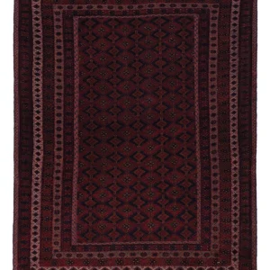 Kelimteppe - Orientalsk - 198 x 160 cm - mørk rød