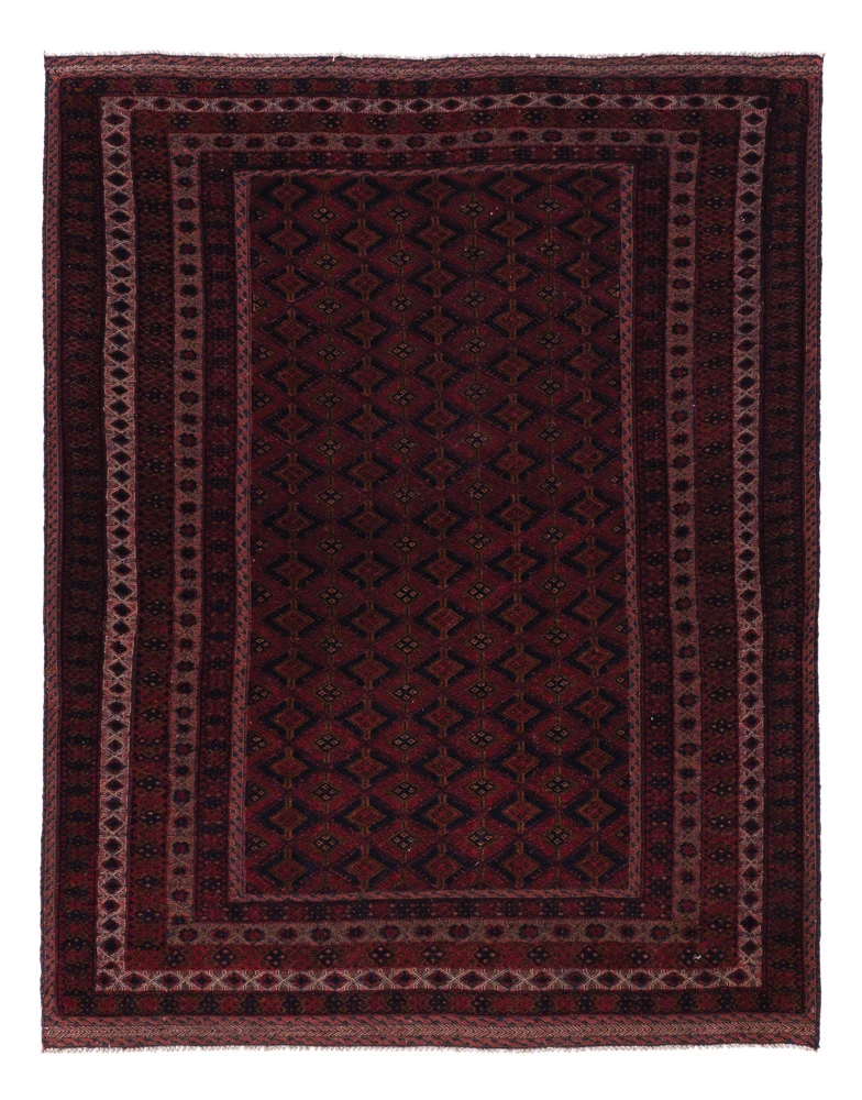 Kelimteppe - Orientalsk - 198 x 160 cm - mørk rød